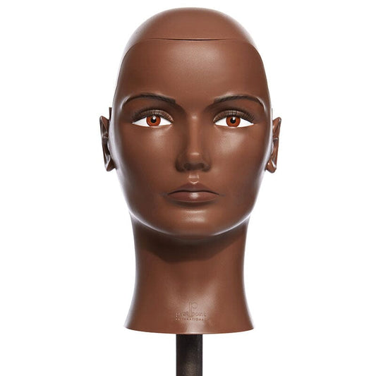 Pivot Point Reusable Headform Medium - Dark Tone hair mannequins Pivot Point