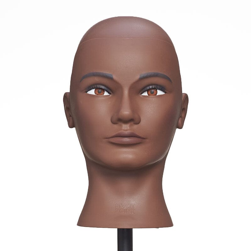 Pivot Point Reusable Headform Small - Dark Tone hair mannequins Pivot Point