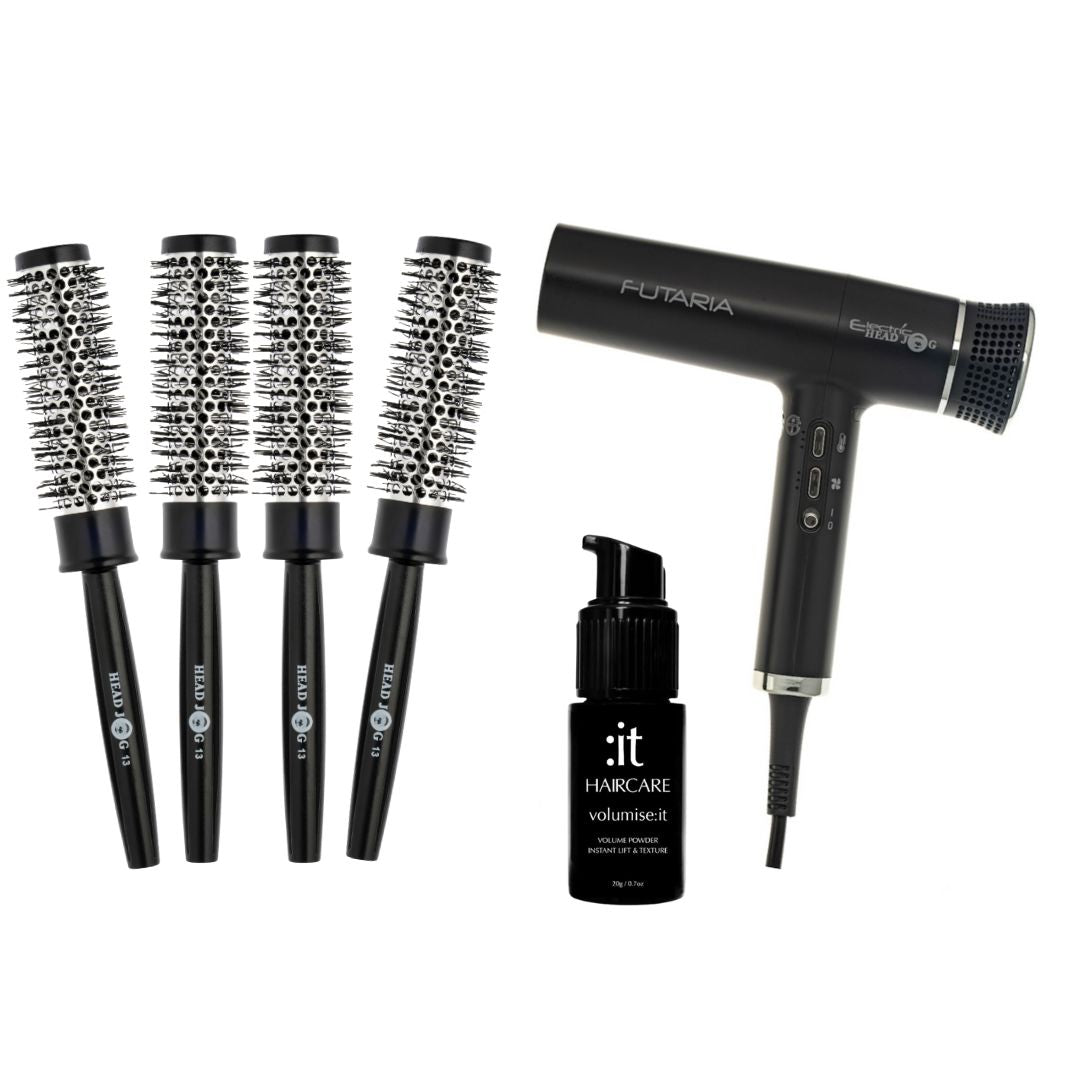 Bouncy Blow Dry Bundle - Black Hair Volume Powder Pro Styling UK