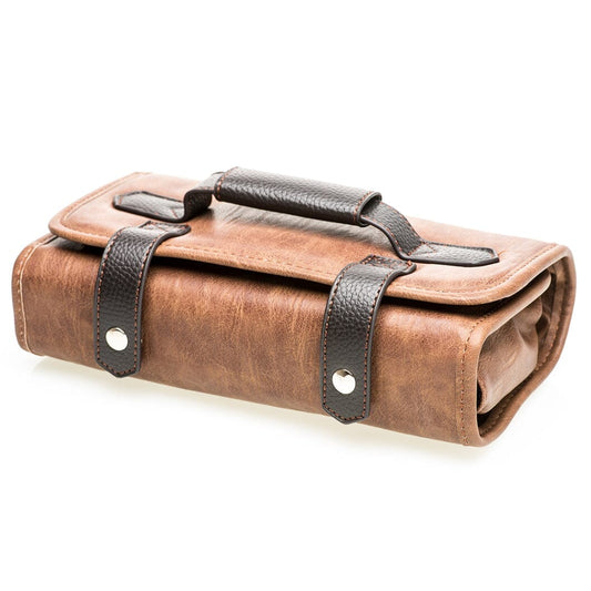 Head Jog Barber Tool Roll Brown Hair Equipment Case Head Jog