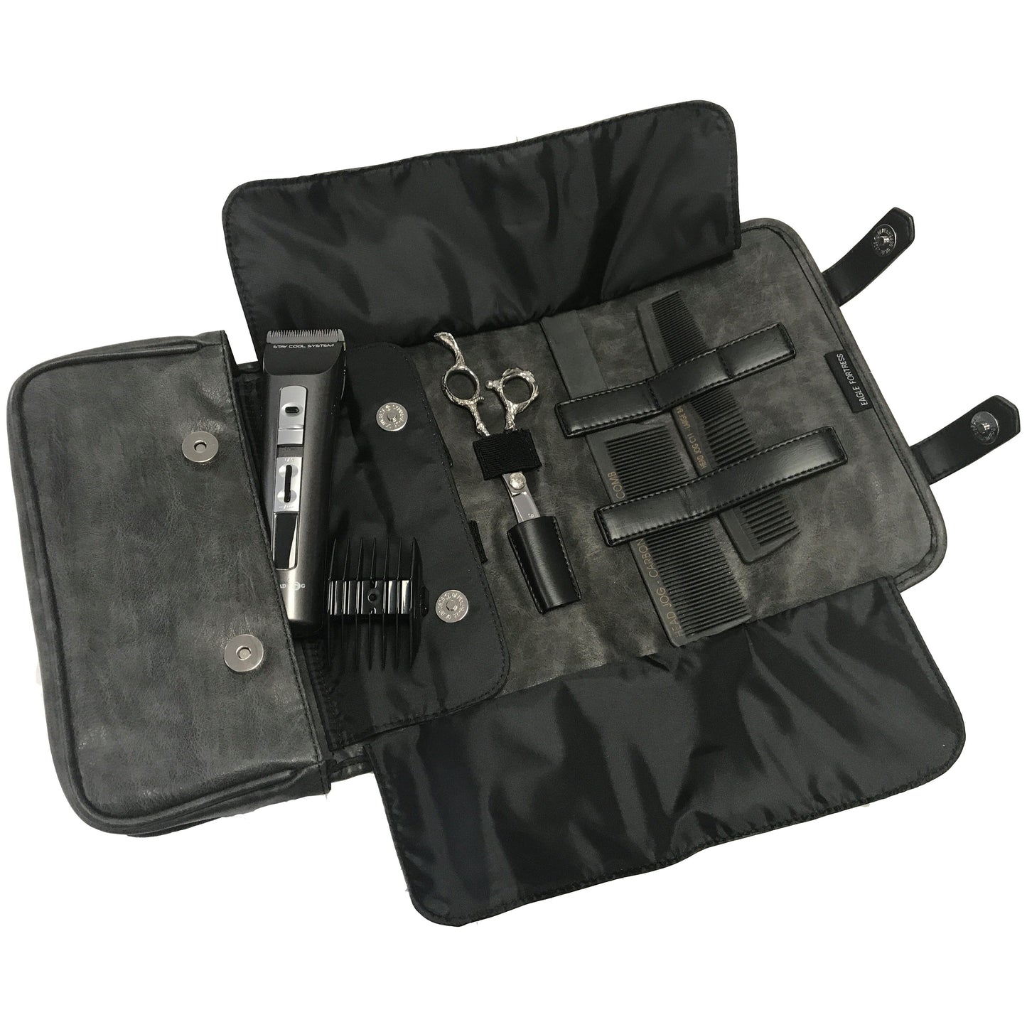 Head Jog Barber Tool Roll Charcoal Hair Equipment Case Head Jog