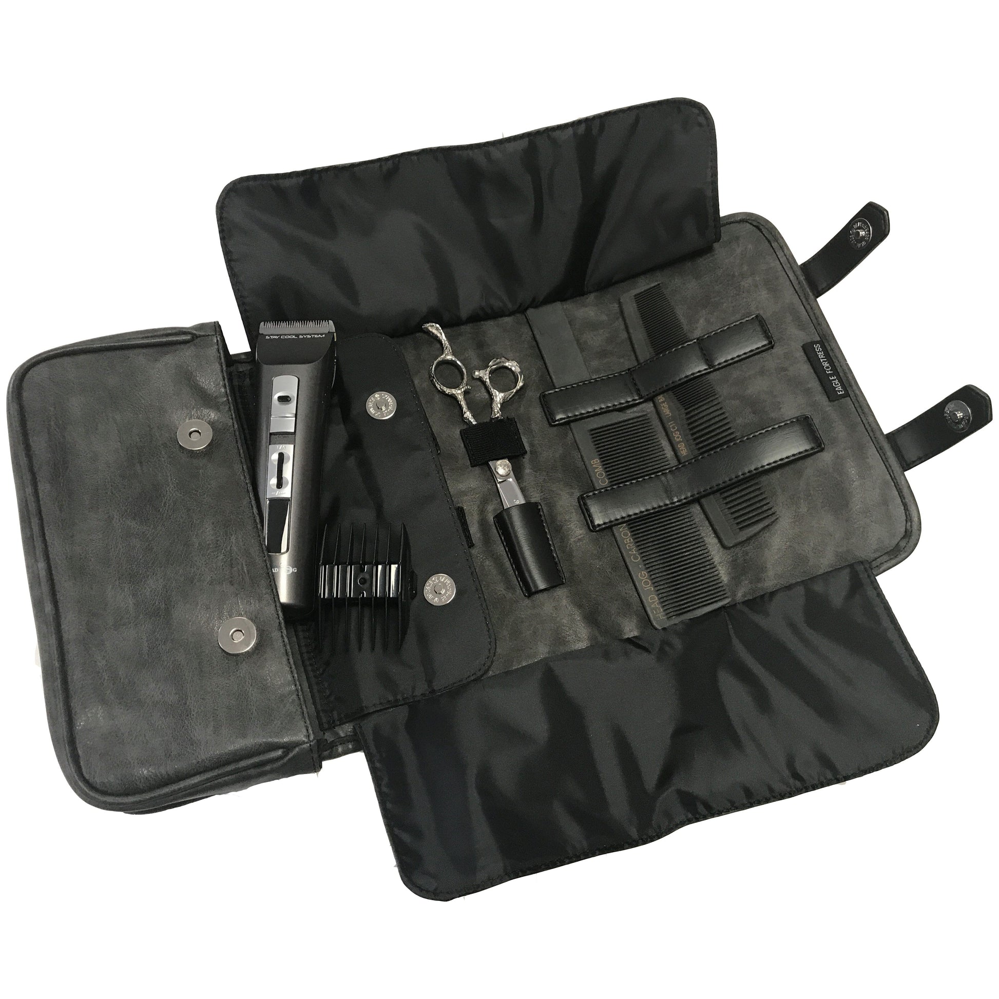 Head Jog Barber Tool Roll Charcoal Hair Equipment Case Head Jog