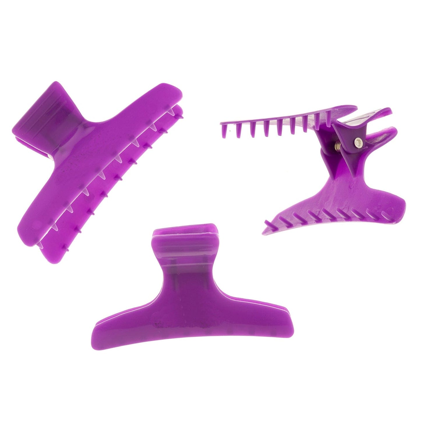 Head Jog Butterfly Clamps Purple - Pack of 12 Head Jog