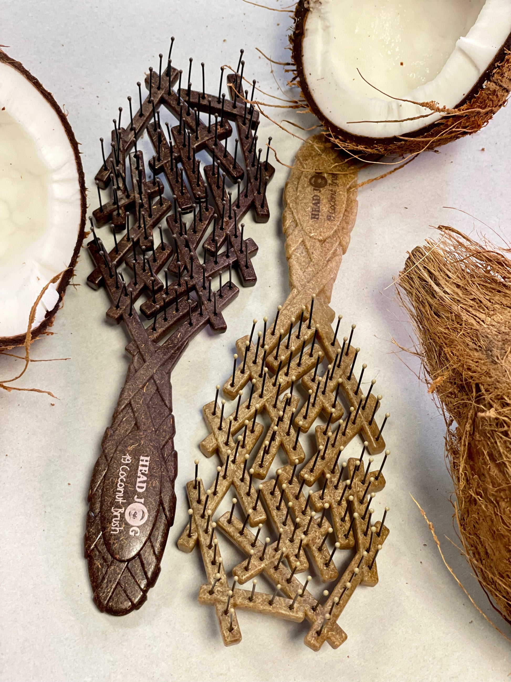 Head Jog Coconut Brush Display Box (12 piece) Hair Brush Head Jog