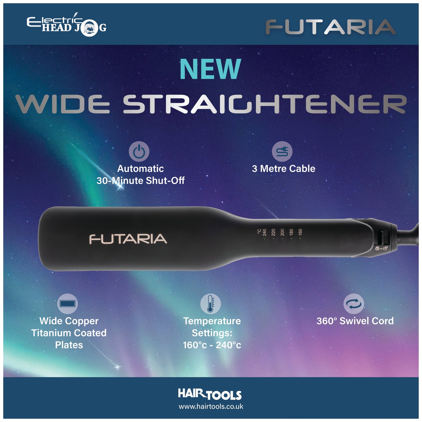 Head Jog Futaria Wide Straightener Hair Straightner Head Jog