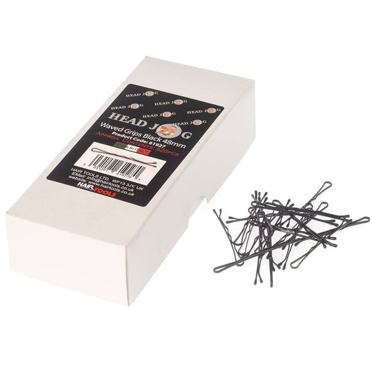 Head Jog Grips 48mm waved - Black Hair Pins Head Jog
