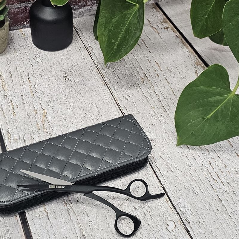 Haito Kishi Offset 6" Scissor Black Hair Dressing Scissors haito