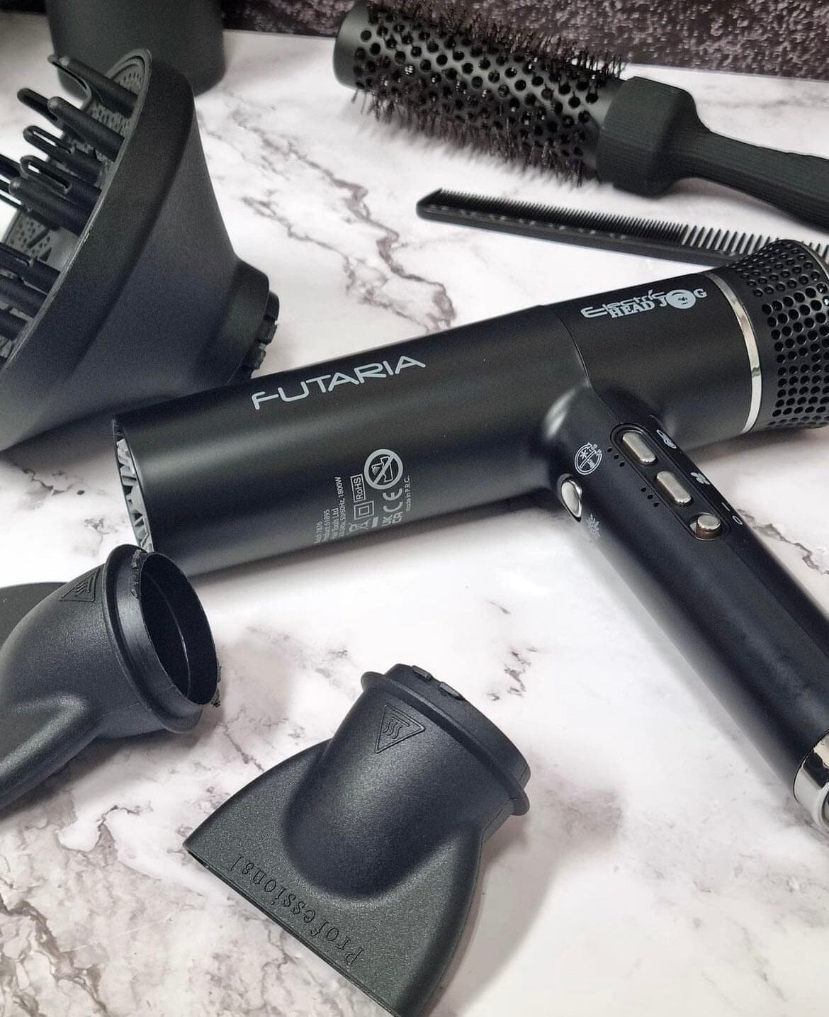 Head Jog Futaria Hair Dryer - Black Hair Dryer Head Jog