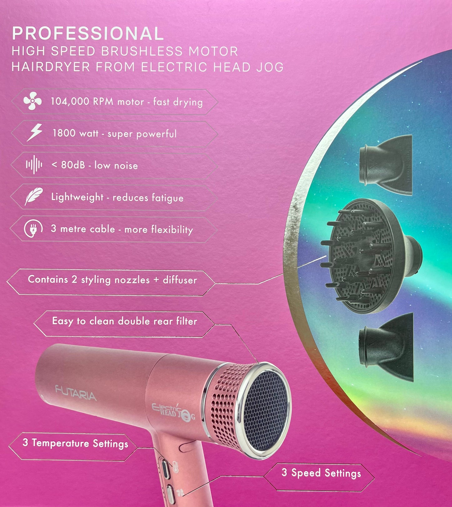 Head Jog Futaria Hair Dryer - Dusk Hair Dryer Head Jog