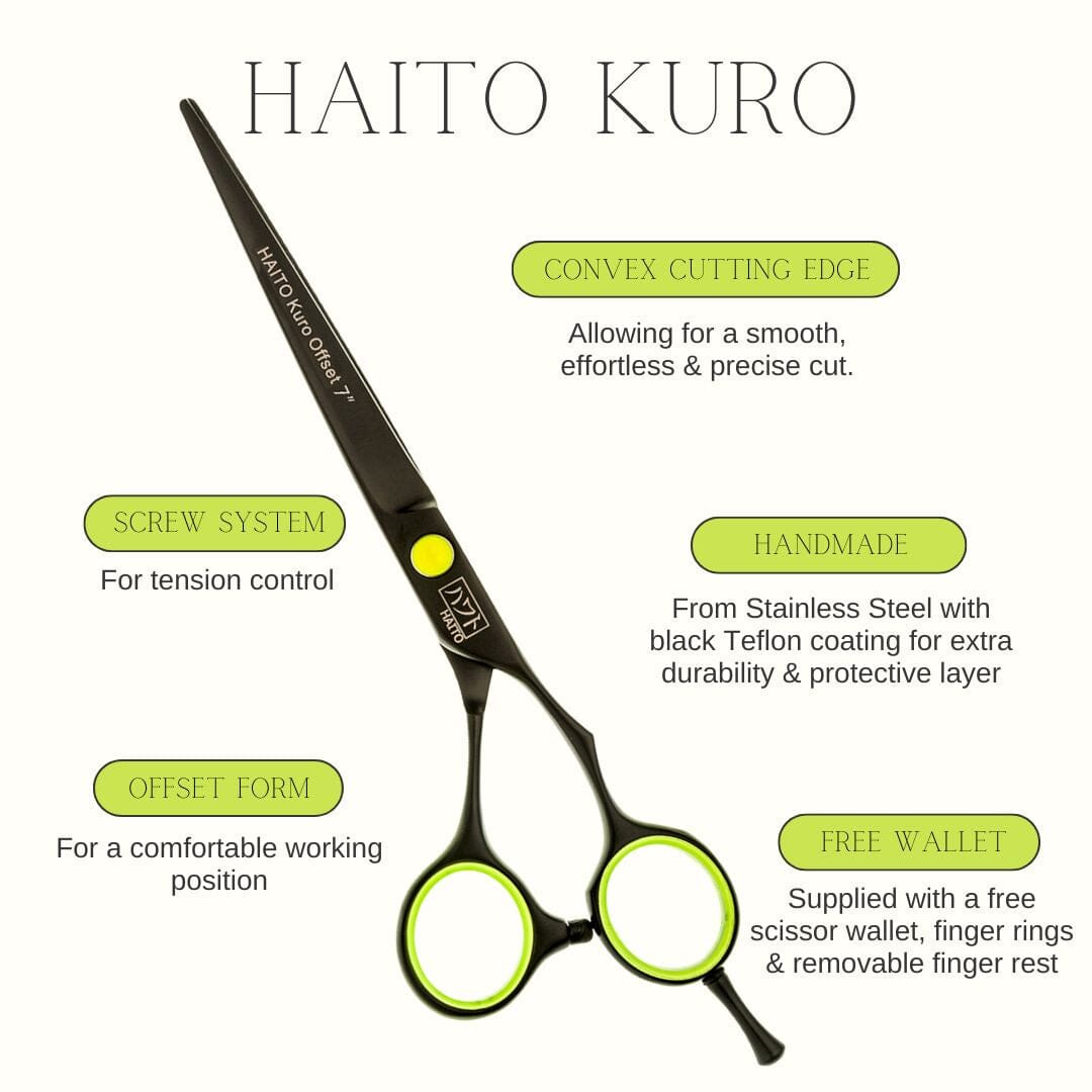Haito Kuro Offset Hairdressing Scissor Range 7"