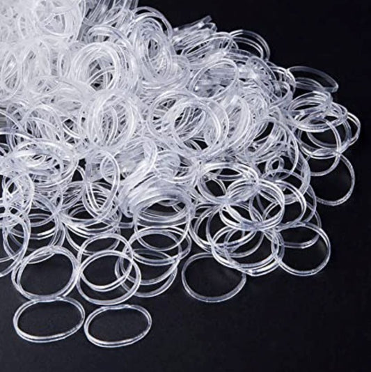 Multipack Clear Elastic Bands 15mm Pro Styling UK