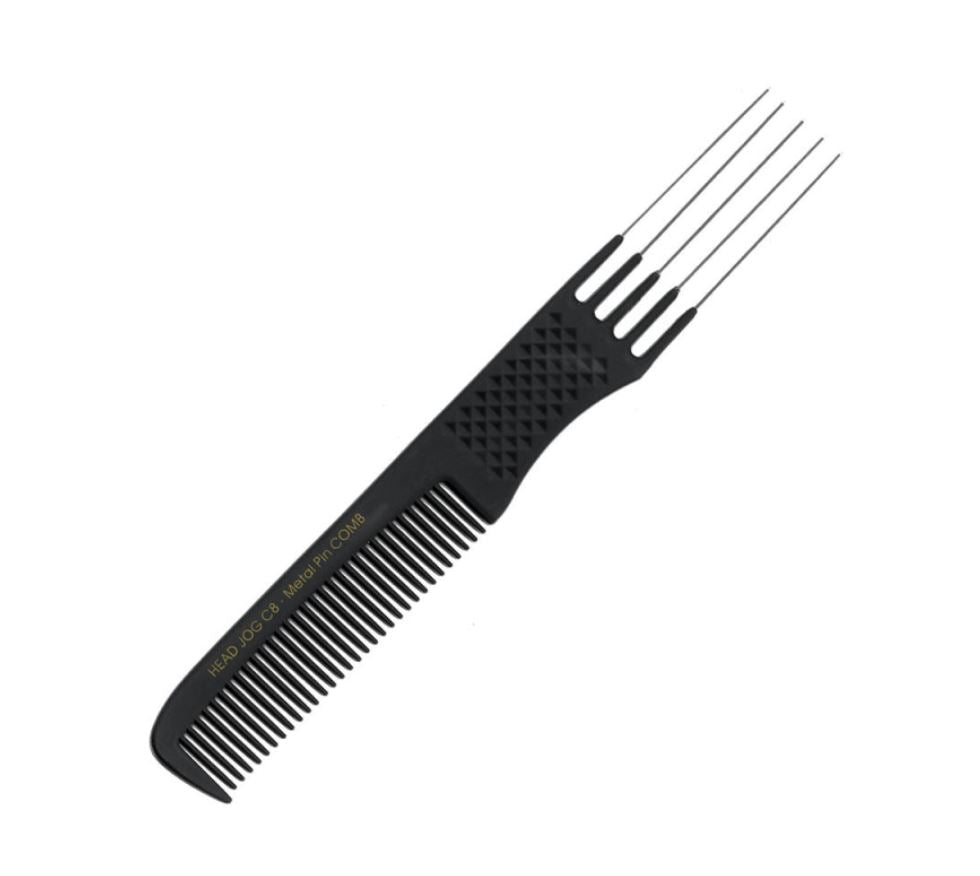 Head Jog C8 Carbon Fibre Metal Pin Comb Head Jog