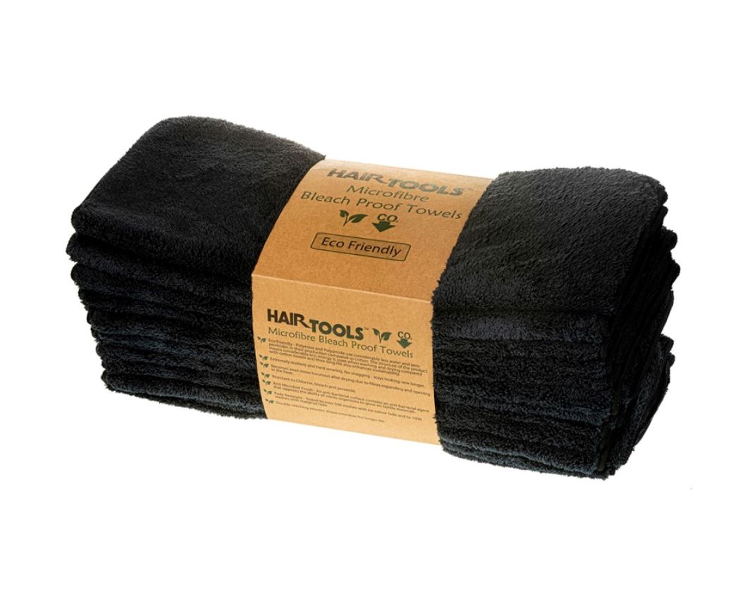 Hair Tools Microfibre bleach proof Towels - Black Hair Tools
