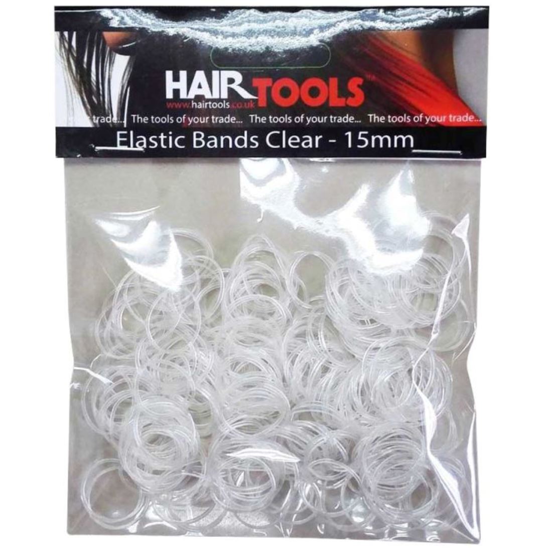Hair Tools Clear Elastic Bands 15mm - Pack Of 300 Hair Tools