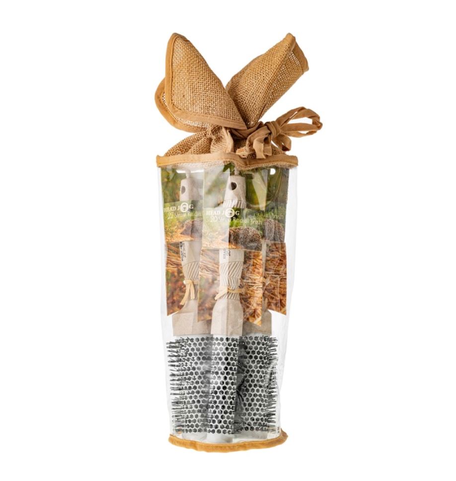 Head Jog Straw Radial Brush Set Hair Brush Head Jog