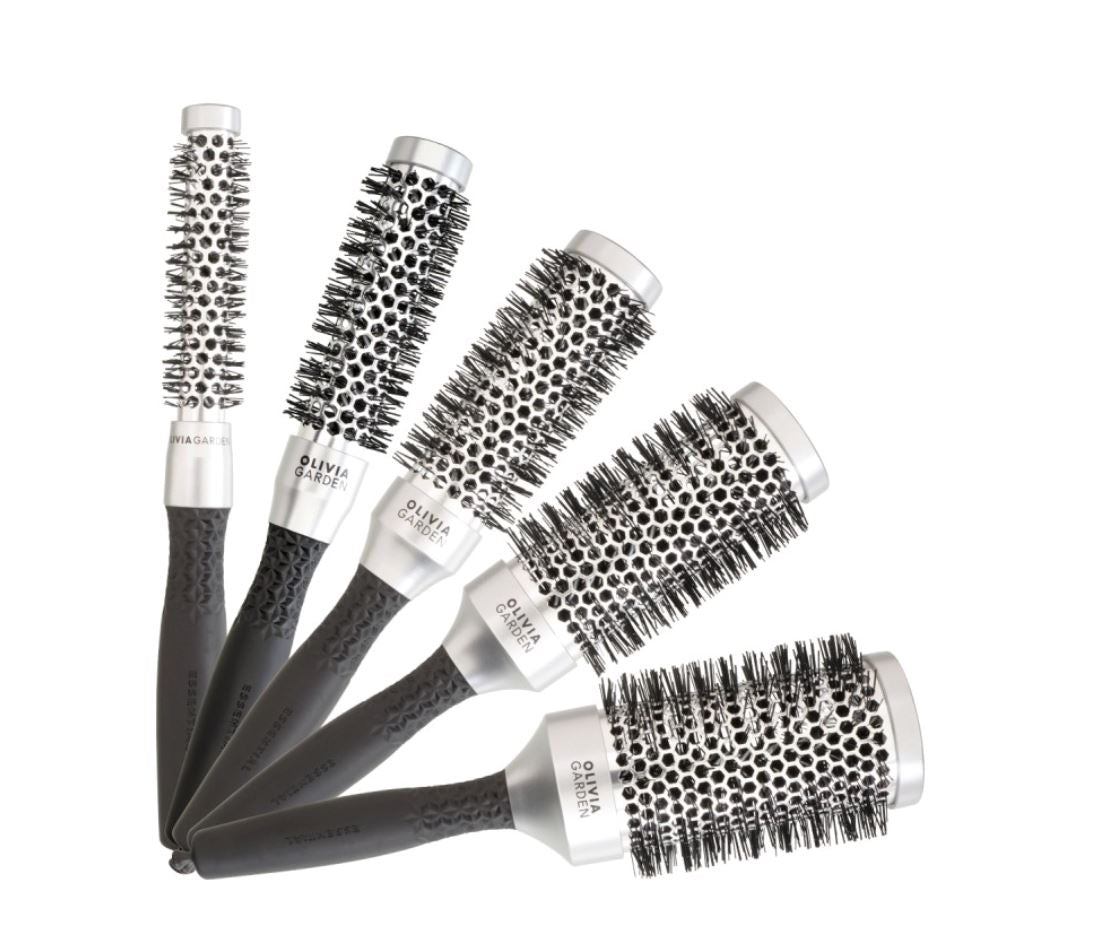 Olivia Garden Essential Blowout Brush Classic Silver 35mm Hair Brush Olivia Garden