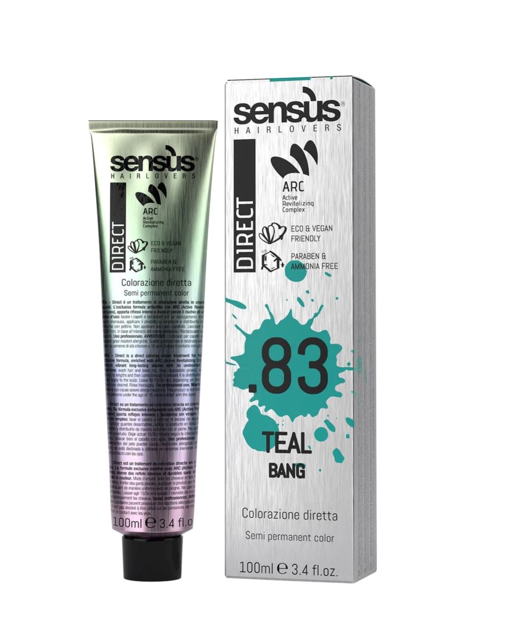 Sensus Direct Bang .83 Teal Hair Colour Sensus