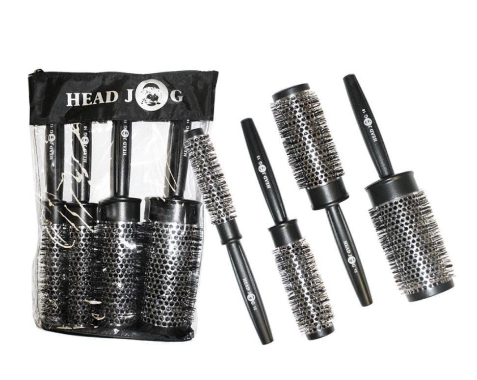 Head Jog Heat Retainer Quad Brush Set Hair Brush Head Jog