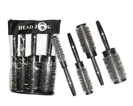 Head Jog Heat Retainer Quad Brush Set Hair Brush Head Jog