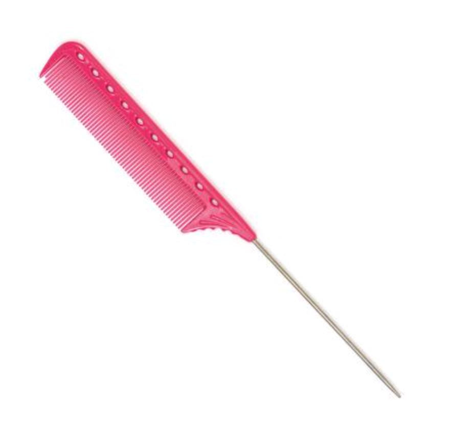 YS Park 102 Metal Tail Comb (220 mm) Hair Comb YS Park Pink