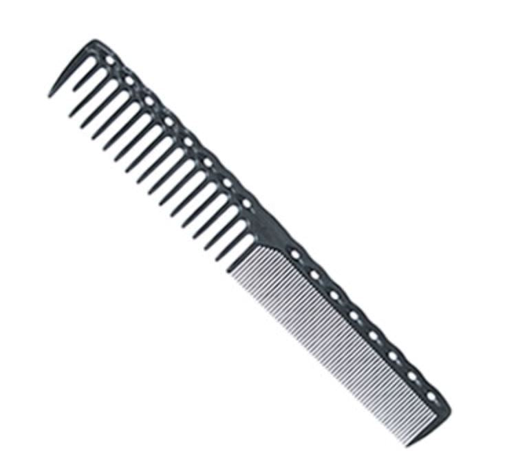 YS Park 332 Japanese Round Tooth Cutting Comb (185 mm) Hair Comb YS Park Carbon Black