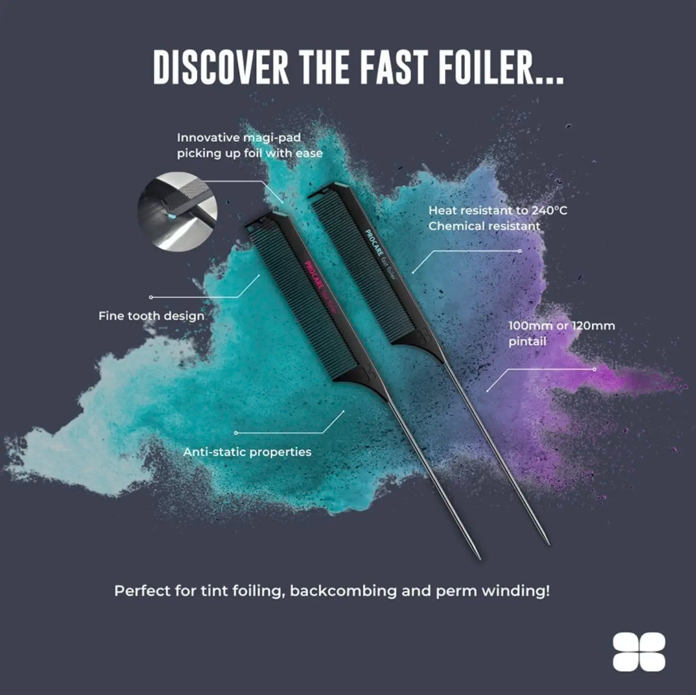 Pro Care Foiler Pintail Comb 100mm Hair Colour Pro Care