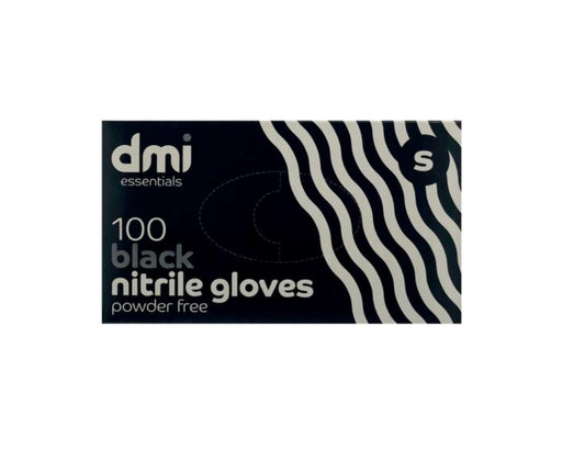 DMI Nitrile Powder Free Black Gloves - Small x100 Hair Colour DMI Essentials