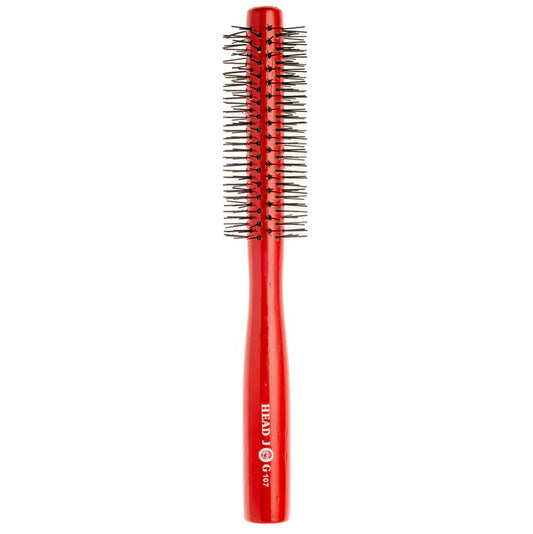 Head Jog Red Wooden Round Brush Hair Brush Head Jog