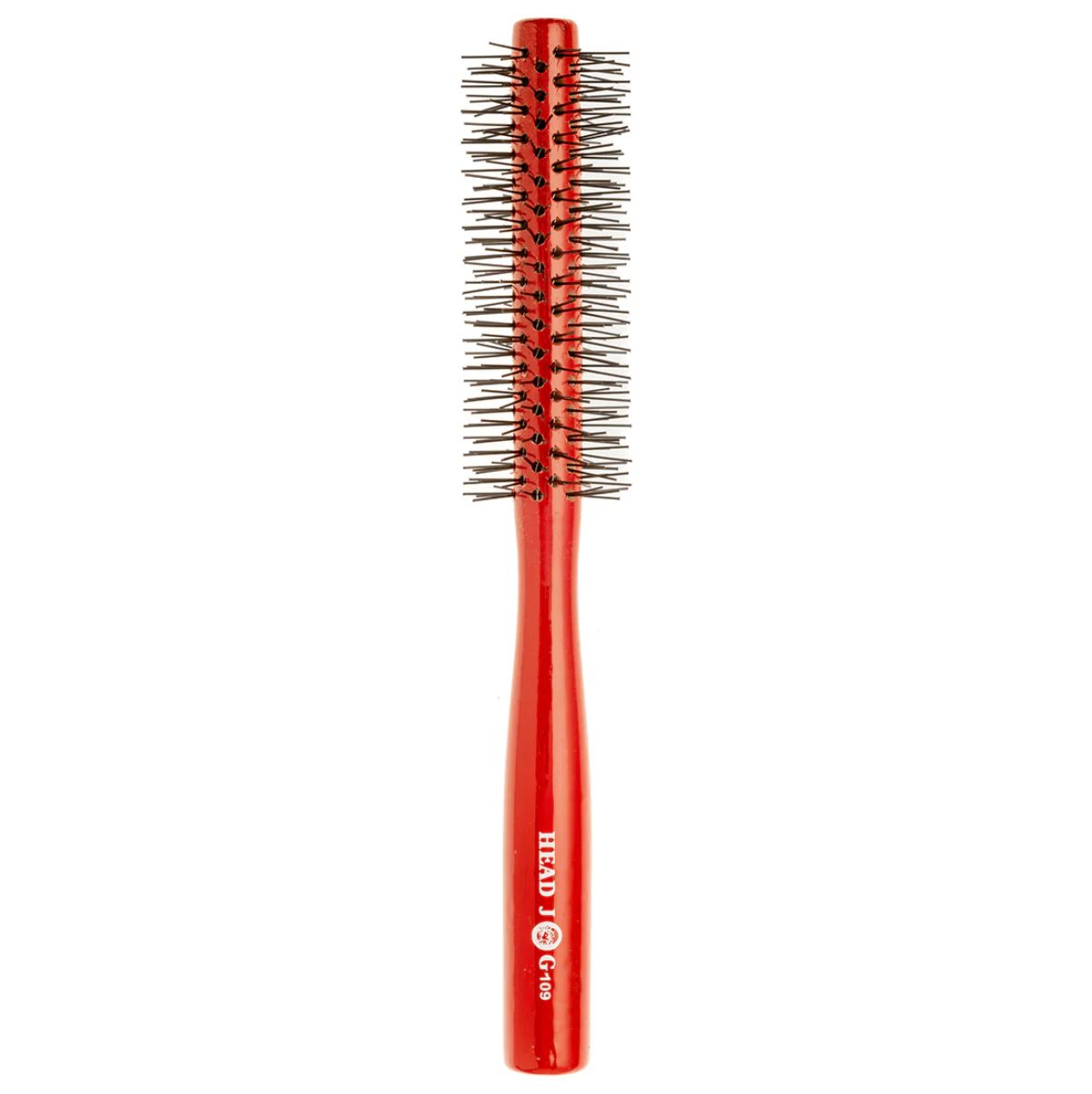 Head Jog Red Wooden Round Brush Hair Brush Head Jog