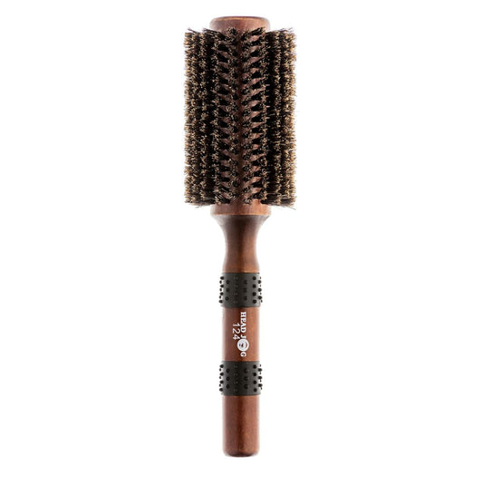 Head Jog Natural Boar Bristle Round Brush Hair Brush Head Jog 124 37mm
