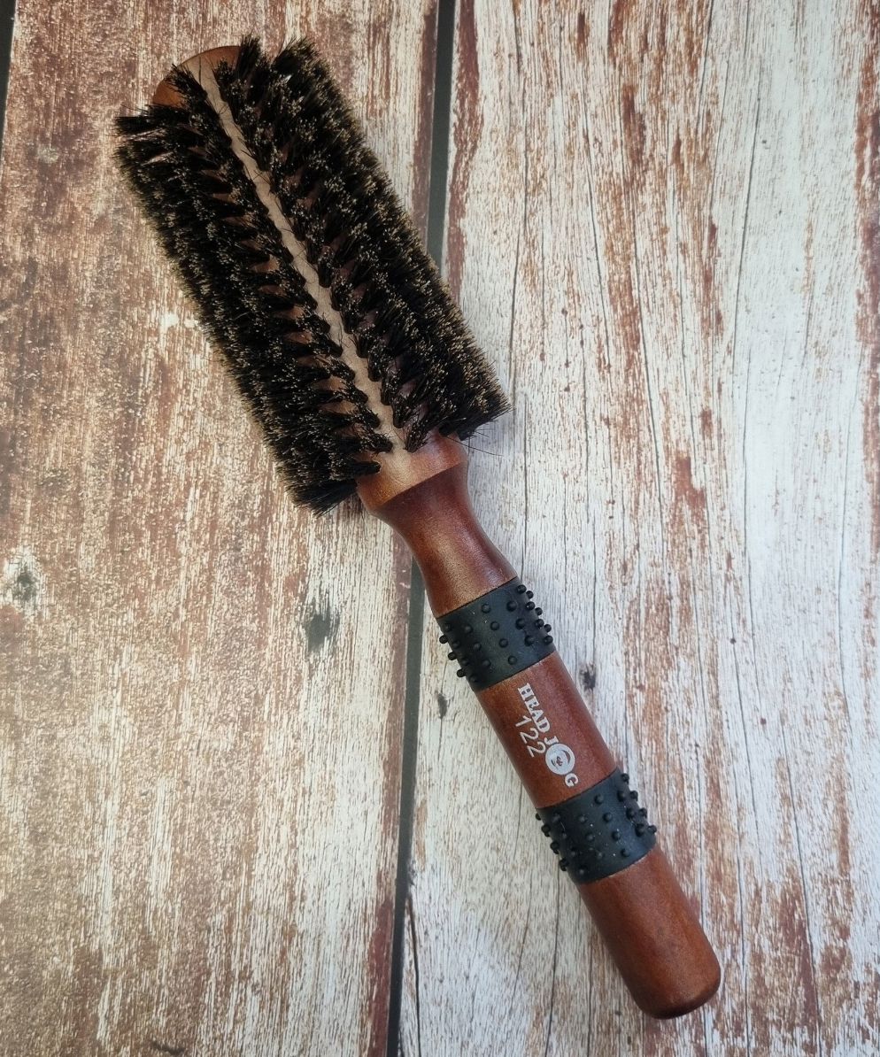 Head Jog Natural Boar Bristle Round Brush Hair Brush Head Jog
