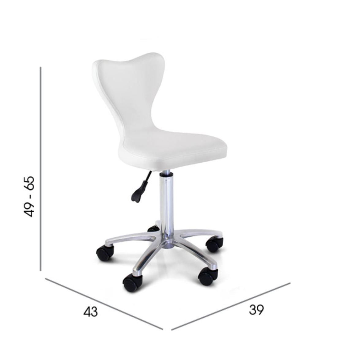 REM Clover Beauty Stool - White - Next Day Delivery Salon Furniture REM