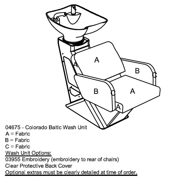 REM Colorado 21 Baltic Wash Unit - Back Wash - Black Salon Furniture REM