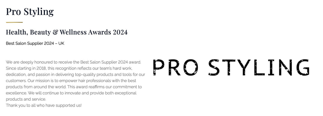 We've Won An Award - Best Salon Supplier 2024