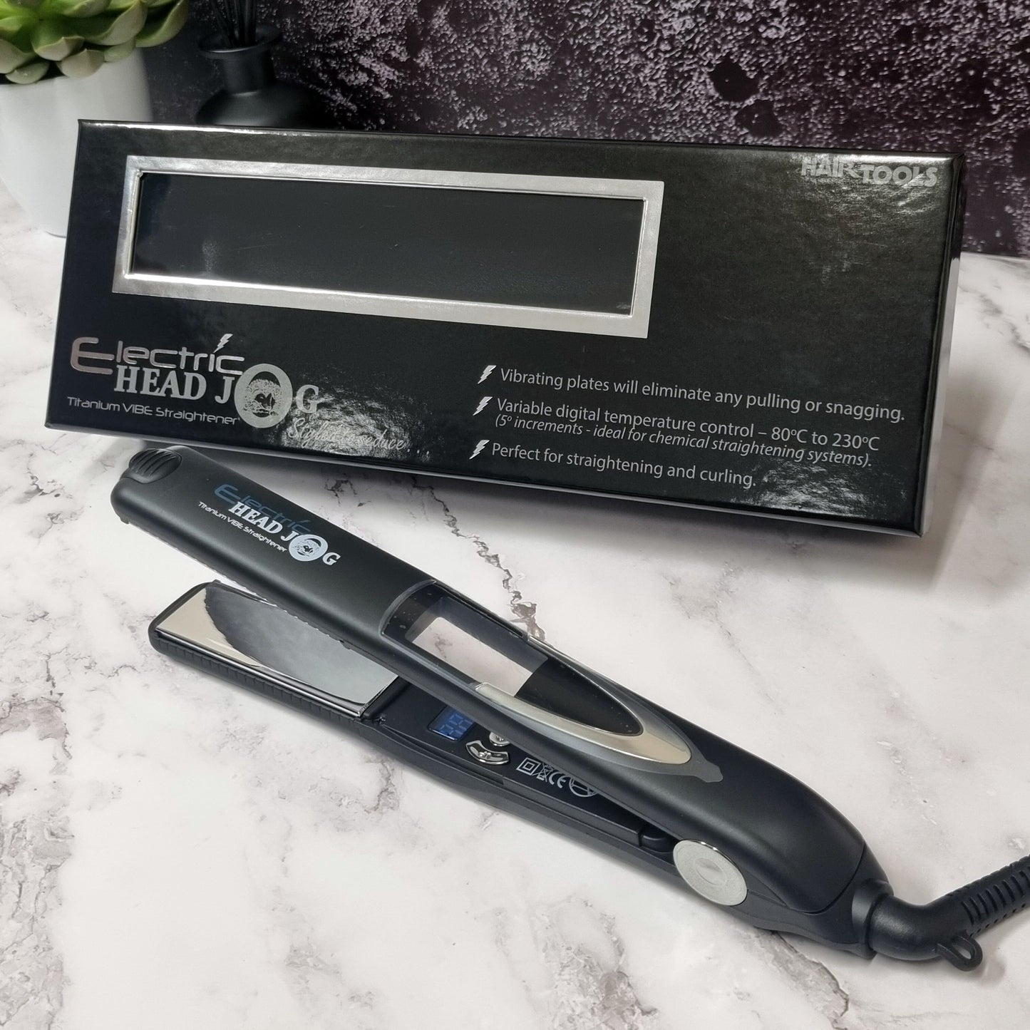 Electric Head Jog Titanium Vibe Straightener Hair Straightner Head Jog 