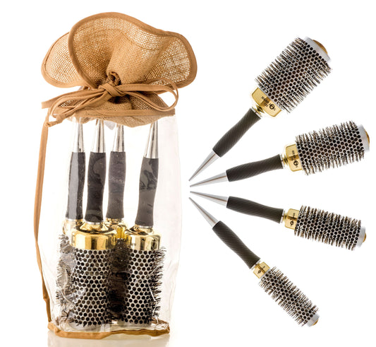 Head Jog Gold Thermal Brush Set Hair Brush Head Jog 