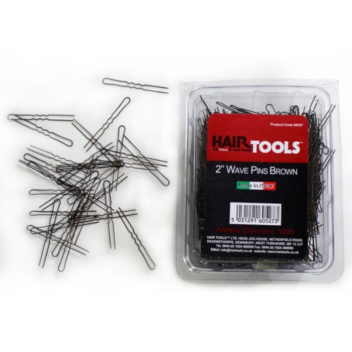 Hair Tools 2" Wave Pins Brown (Box of 1000) Hair Pins Hair Tools 