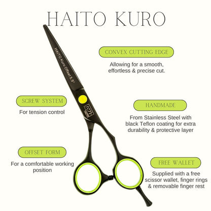 Haito Kuro Offset Hairdressing Scissor Range 5.5"