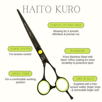 Haito Kuro Offset Hairdressing Scissor Range 7"