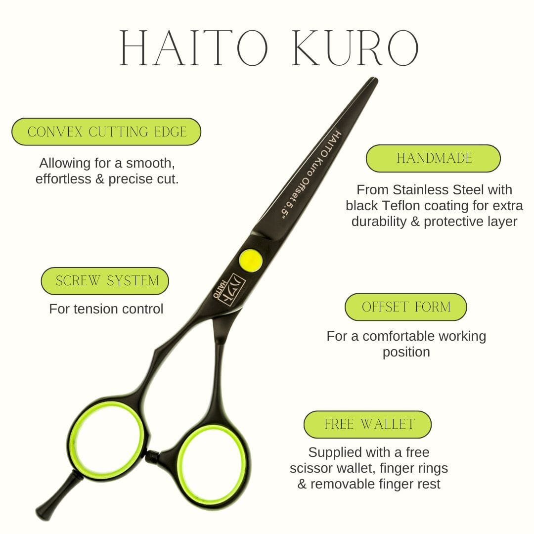 Haito Kuro Offset 5.5" Left Handed Hairdressing Scissor