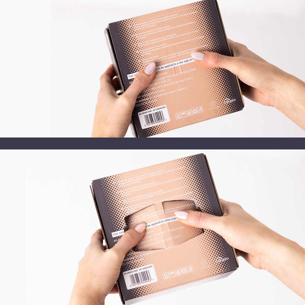 Procare Premium Embossed Rose Gold Fade Pop Up Foil Sheets 130mm x 280mm 500 Sheets
