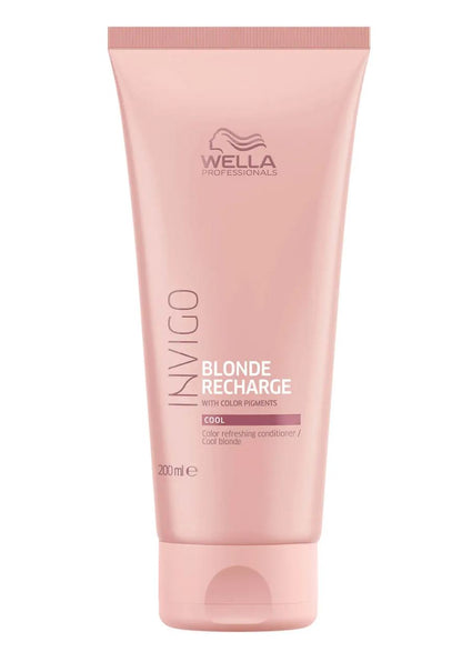 Wella Professionals Invigo Blonde Recharge Cool Blonde Conditioner 200ml Hair Conditioner Pro Styling UK 