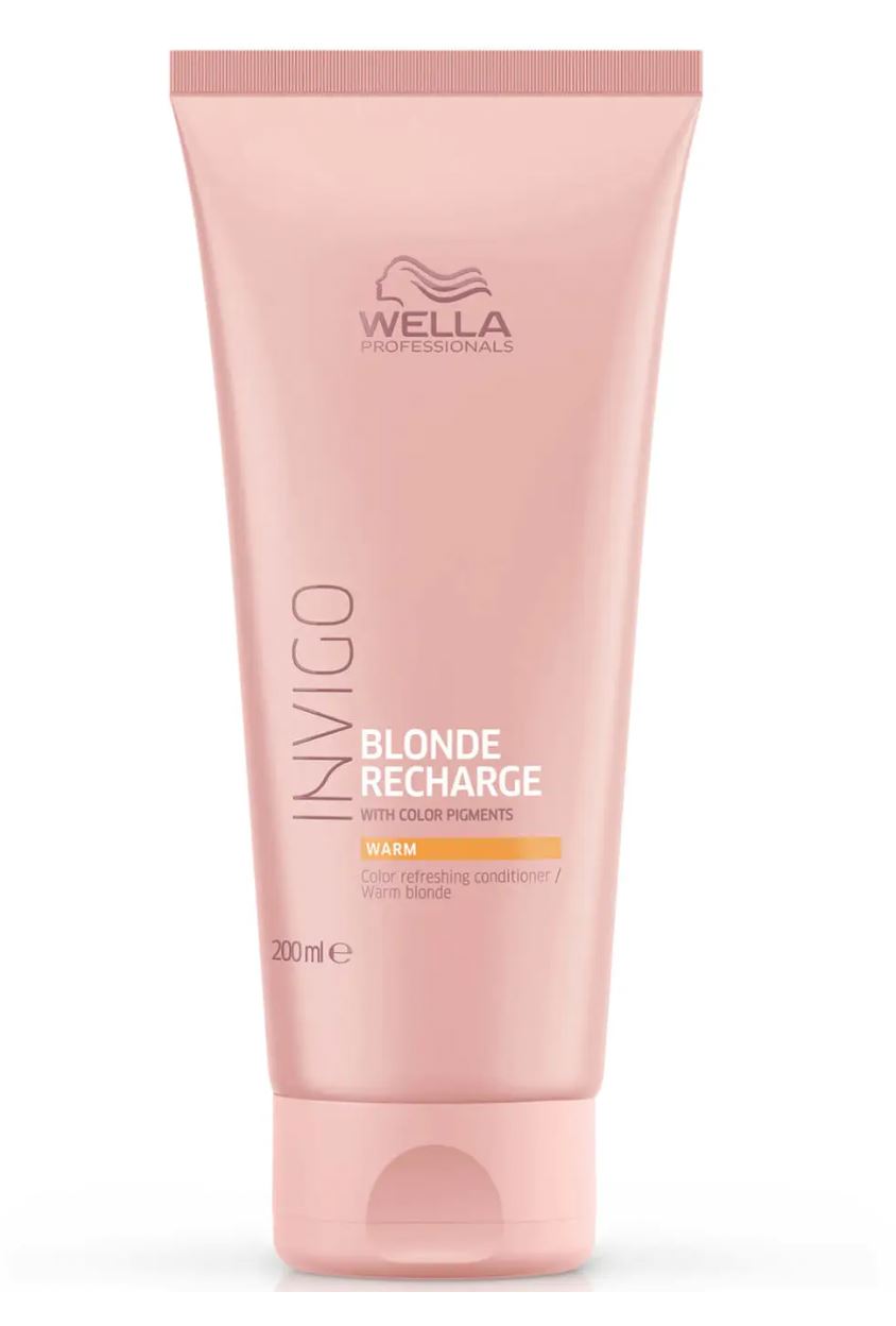 Wella Professionals Invigo Blonde Recharge Warm Blonde Color Refreshing Conditioner 200ml Hair Conditioner Pro Styling UK 