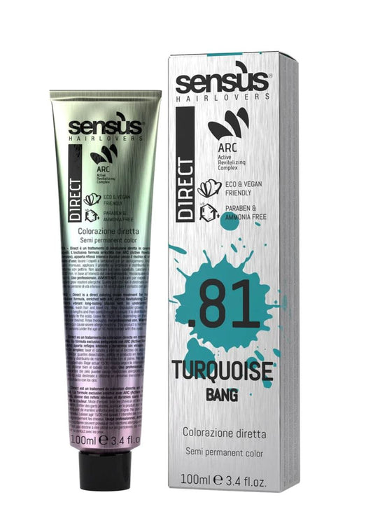 Sensus Direct Bang .81 Turquoise Hair Colour Sensus 