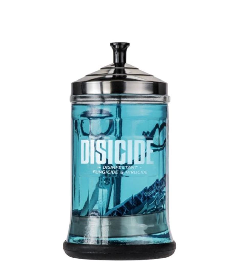 Disicide Glass Jar 750ml Salon Cleaning Disicide 