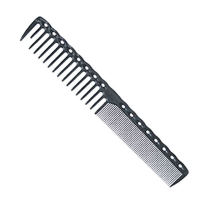 YS Park 332 Japanese Round Tooth Cutting Comb (185 mm) Hair Comb YS Park Carbon Black 