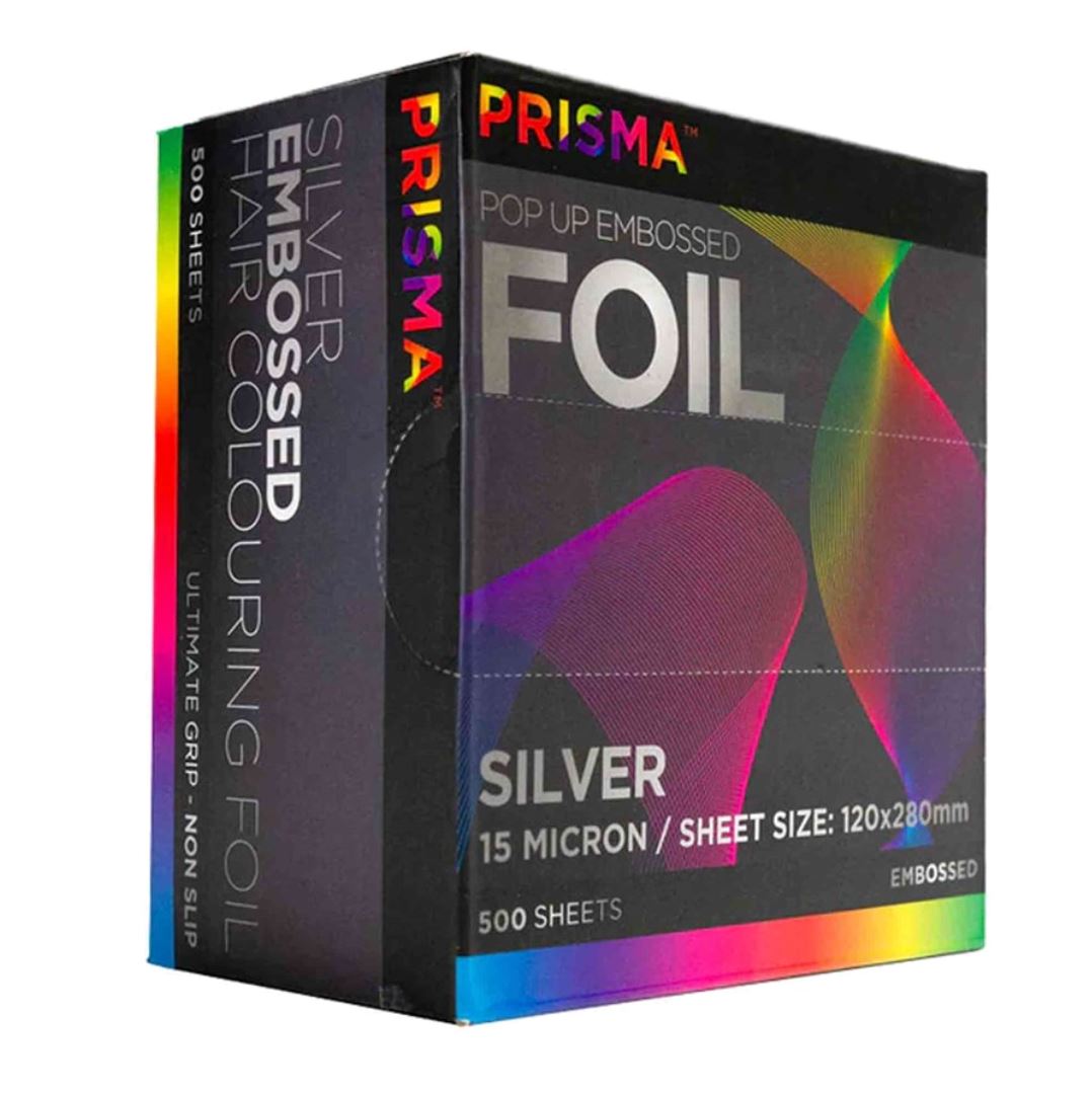 PRISMA Pop-up Silver Embossed Foil 120mm x 273mm Hair Colour Prisma 