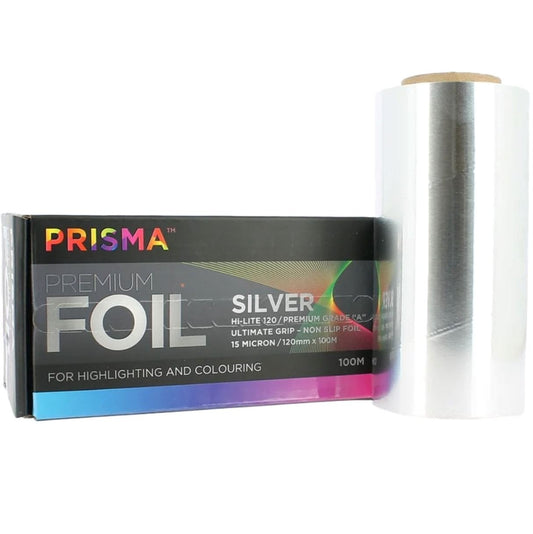 PRISMA Premium Foil Silver 120mm x 100m Hair Colour Prisma 