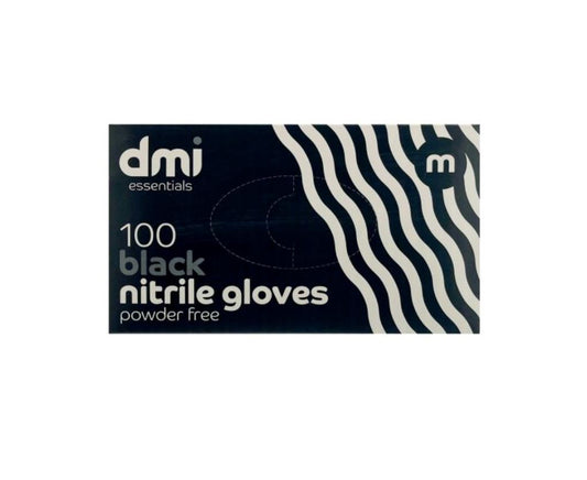 DMI Nitrile Powder Free Black Gloves - Medium x100 Hair Colour DMI Essentials 