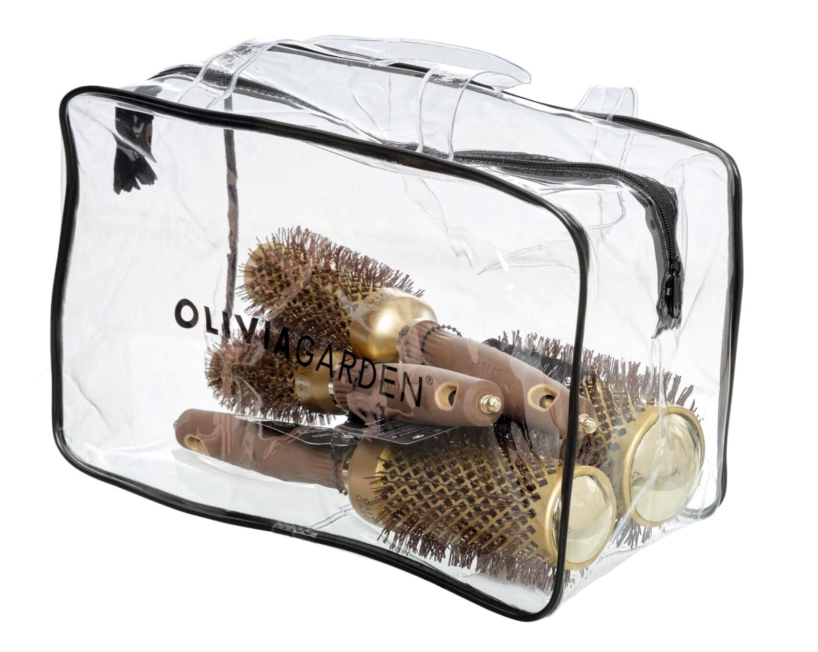 Olivia Garden Expert Blowout Shine Brown and Gold Brush Bag Set Hair Brush Olivia Garden 